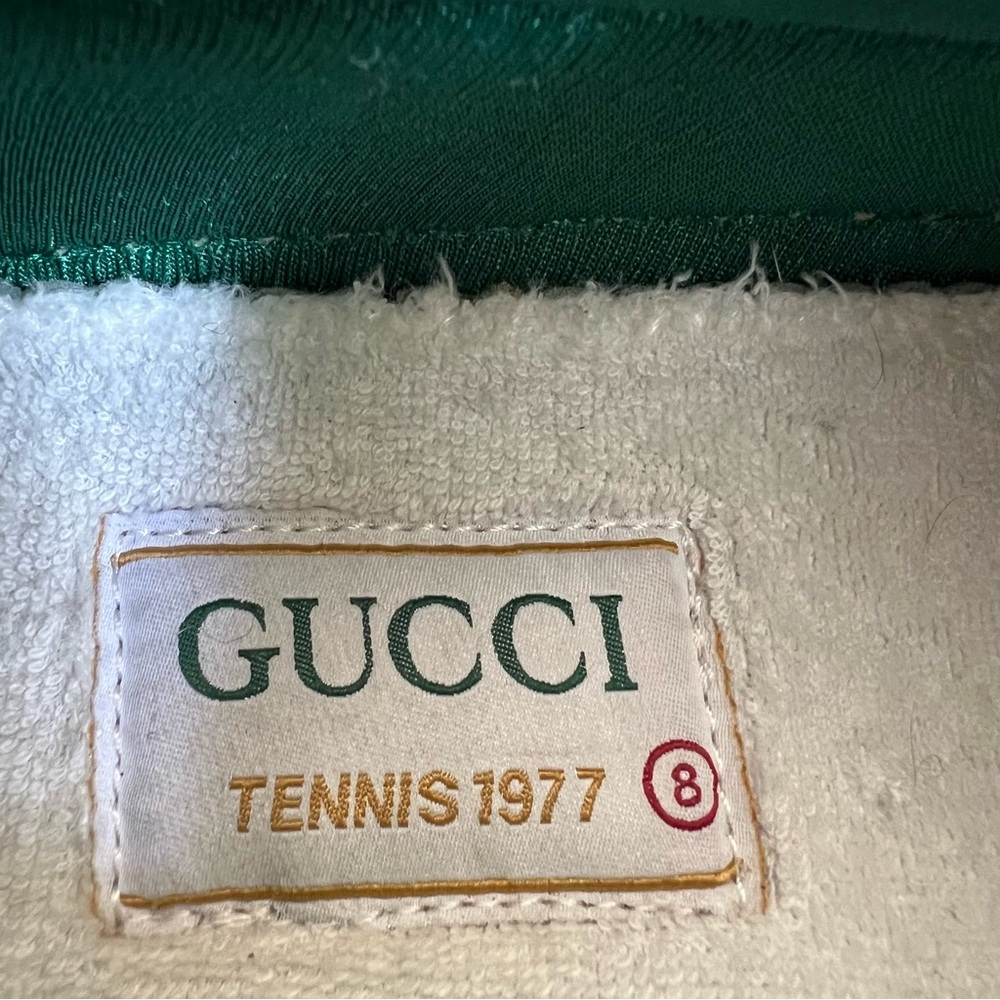 Gucci 1977 Tennis Canvas Low-Top Green/Red Web Sneakers Gucci 8 (US8.5) - Picture 14 of 17